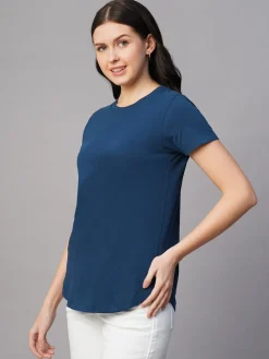 Women Cottonworld Round Neck | Regular Fit^Women's 100% Cotton Regular Fit Tshirt