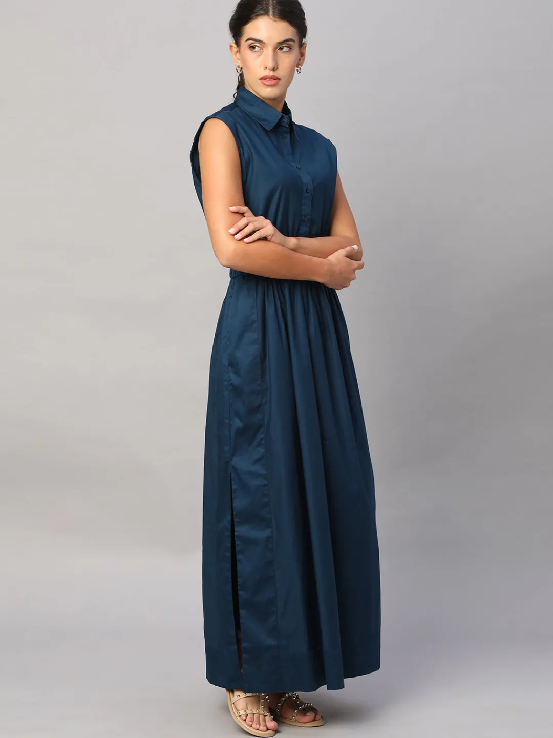 Women Cottonworld Dresses^Women's 100% Cotton Regular Fit Dress