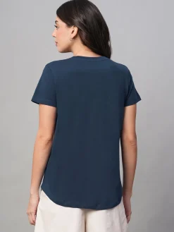 Women Cottonworld Round Neck | Regular Fit^Women's 100% Cotton Regular Fit Tshirt