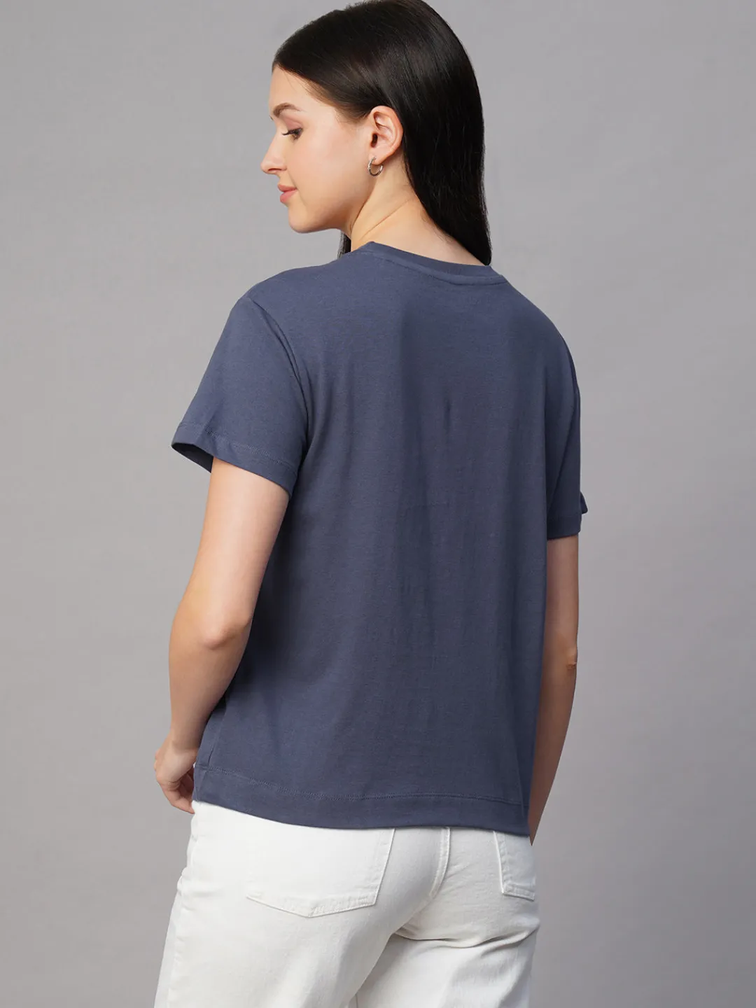Women Cottonworld Round Neck | Regular Fit^Women's 100% Cotton Regular Fit Tshirt