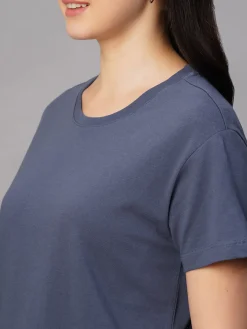 Women Cottonworld Round Neck | Regular Fit^Women's 100% Cotton Regular Fit Tshirt