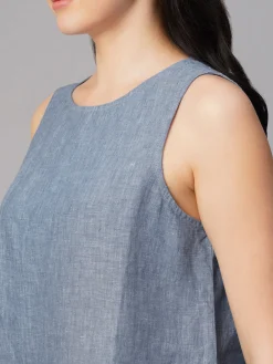 Women Cottonworld Tops & Shirts | Tops & Shirts^Women's 100% Linen Regular Fit Blouse