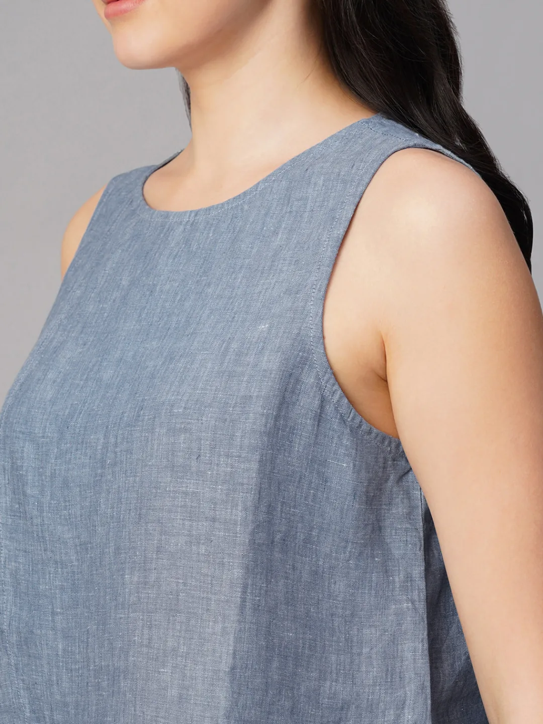 Women Cottonworld Tops & Shirts | Tops & Shirts^Women's 100% Linen Regular Fit Blouse