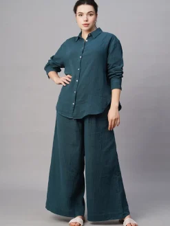 Women Cottonworld Womens Co-Ord Sets^Women's Cotton Boxy Fit Blouse