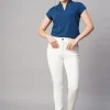 Women Cottonworld V-Neck^Women's Cotton Elastane Slim Fit Tshirt