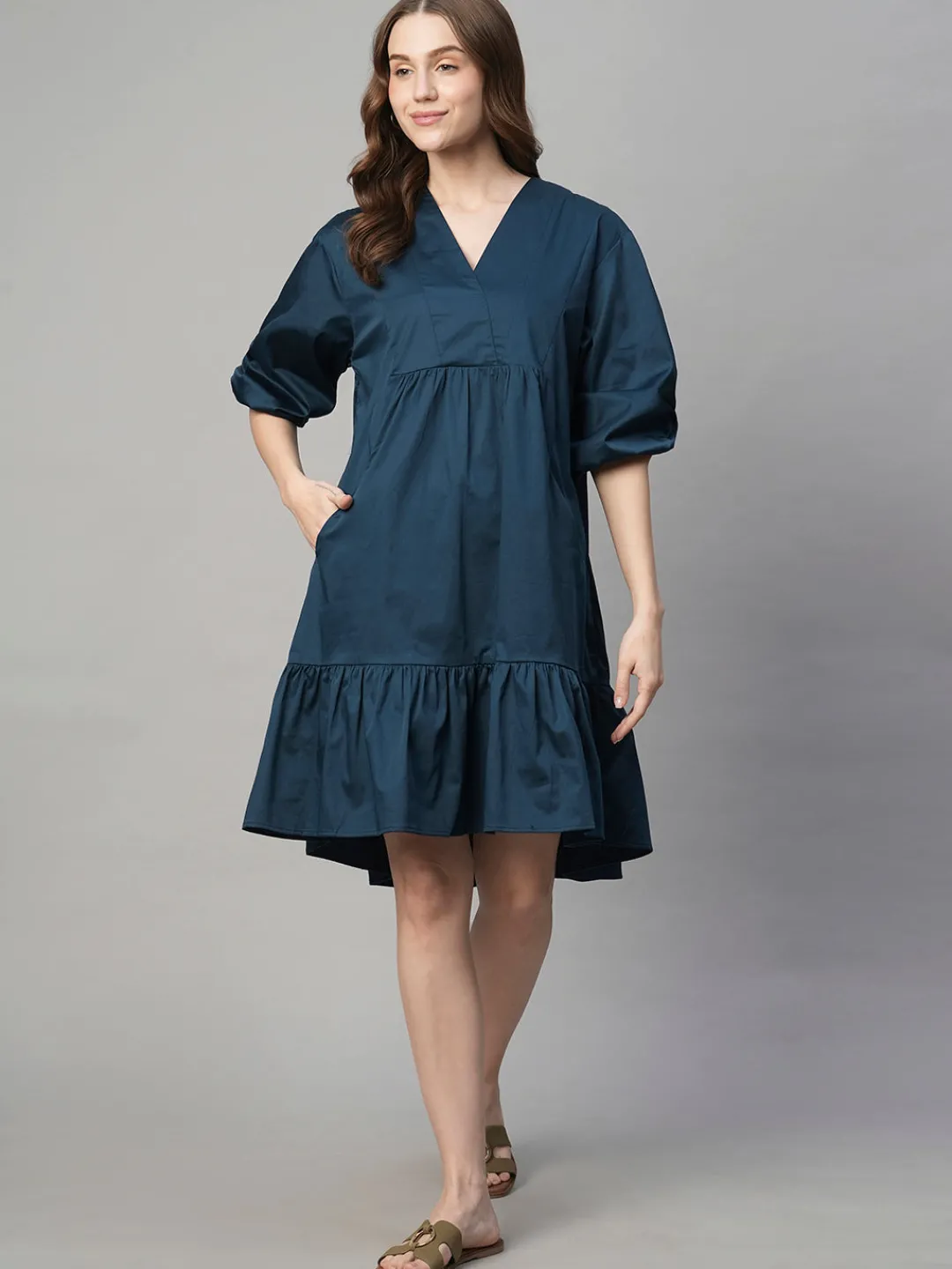 Women Cottonworld Dresses^Women's Cotton Elastane Boxy Fit Dress