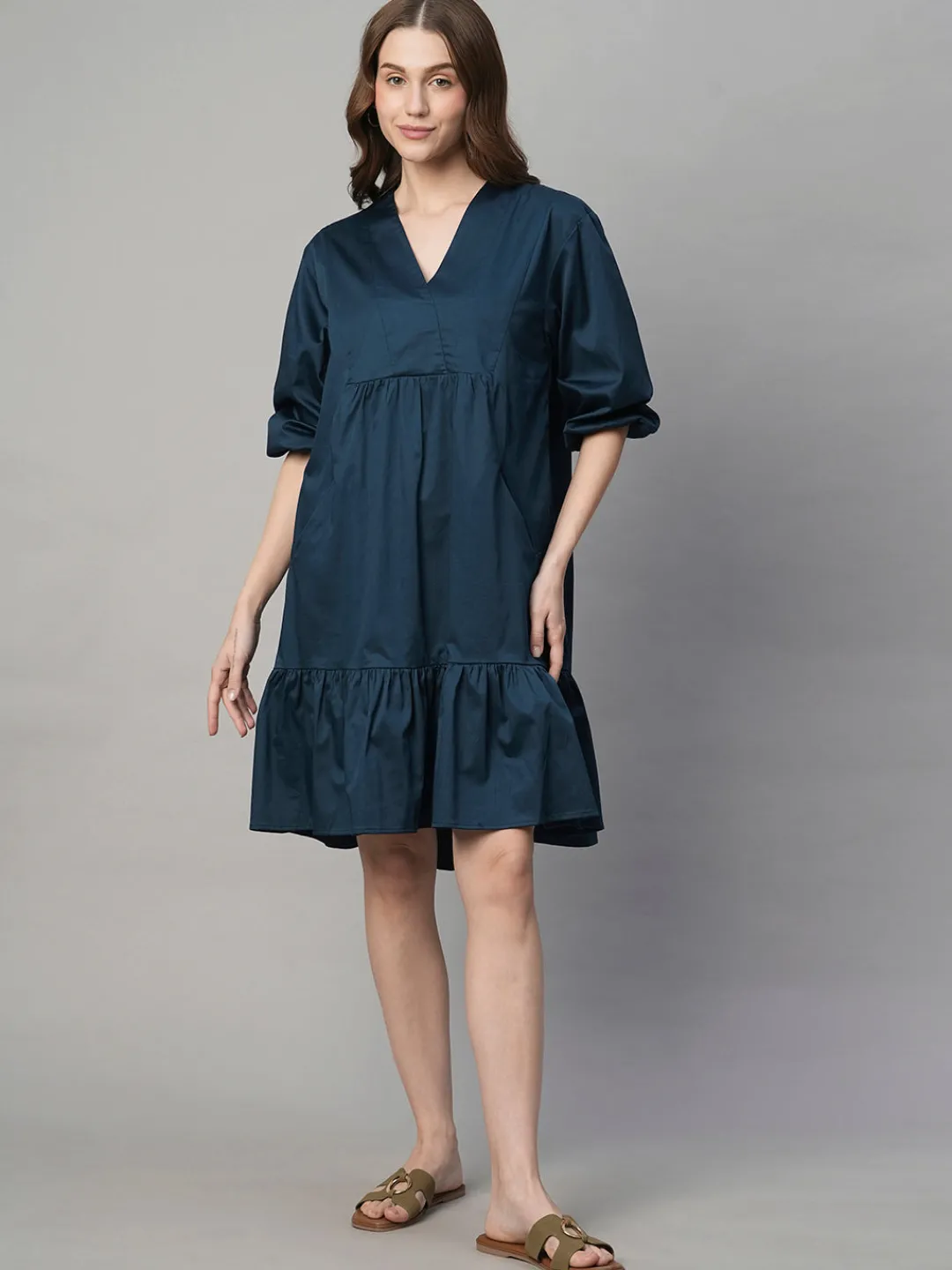 Women Cottonworld Dresses^Women's Cotton Elastane Boxy Fit Dress