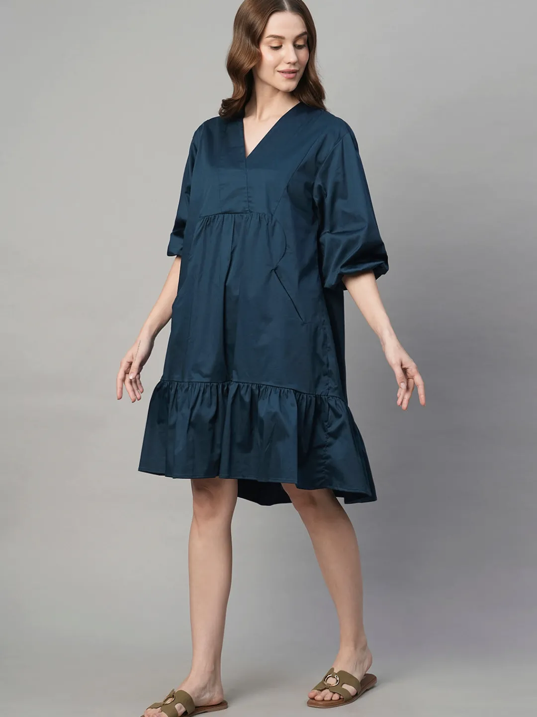 Women Cottonworld Dresses^Women's Cotton Elastane Boxy Fit Dress