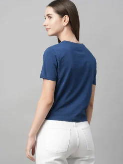 Women Cottonworld Round Neck | Regular Fit^Women's Cotton Elastane Regular Fit Tshirt