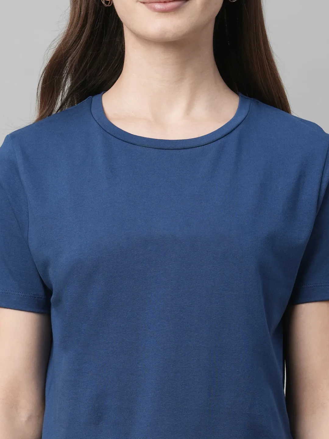 Women Cottonworld Round Neck | Regular Fit^Women's Cotton Elastane Regular Fit Tshirt
