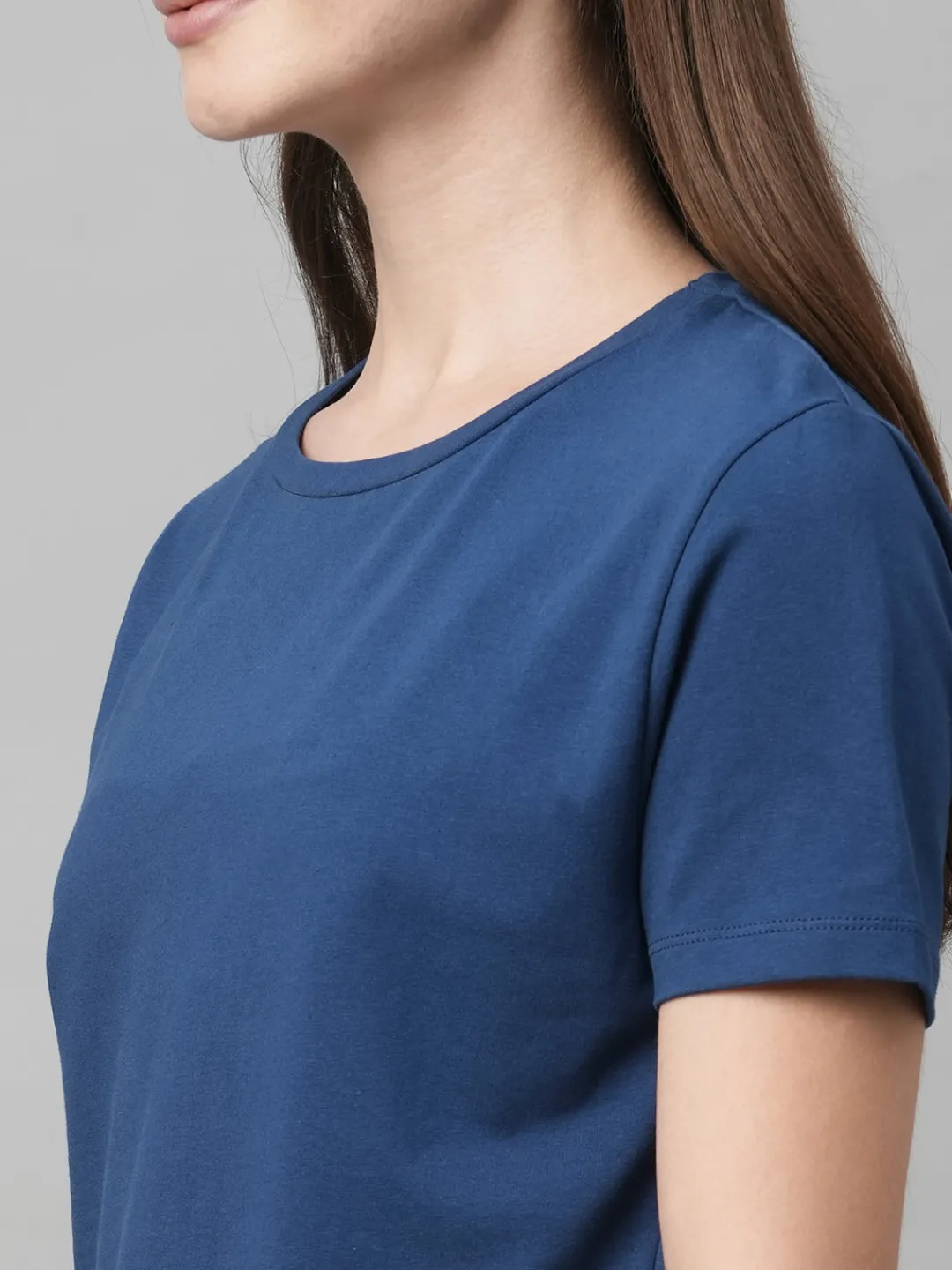 Women Cottonworld Round Neck | Regular Fit^Women's Cotton Elastane Regular Fit Tshirt