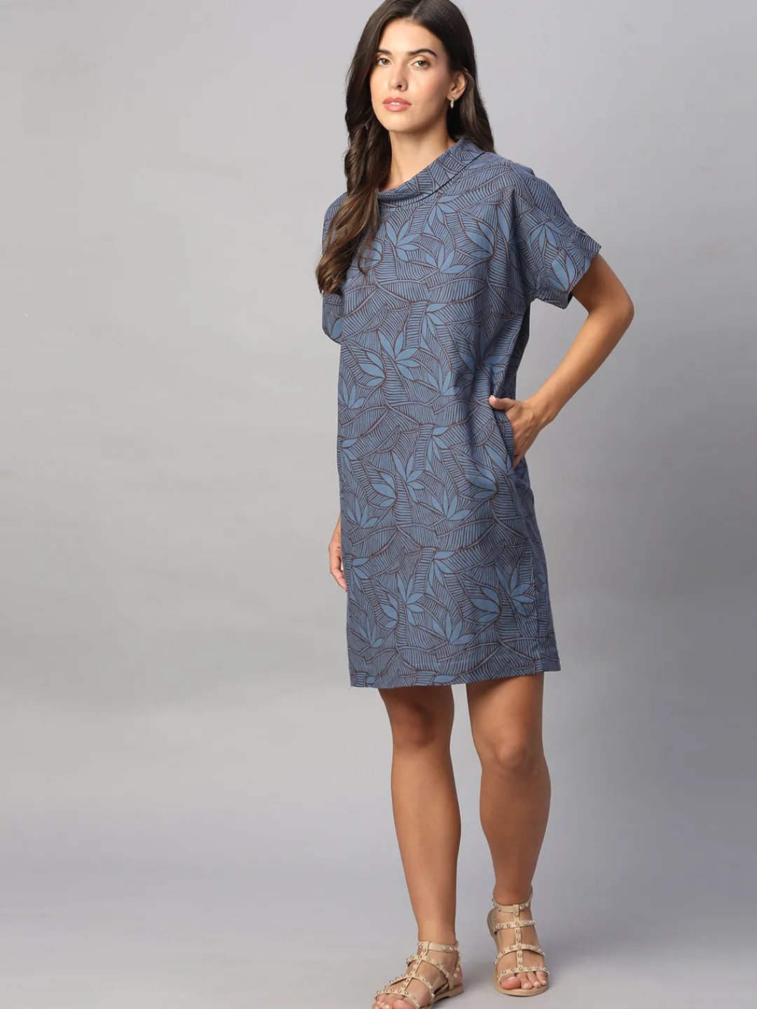 Women Cottonworld Dresses^Women's Cotton Flax Regular Fit Dress