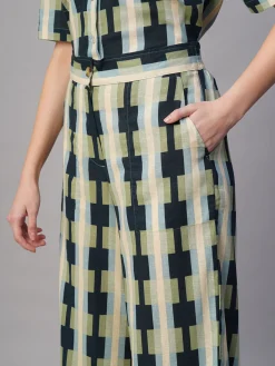 Women Cottonworld Culottes^Women's Cotton Flax Regular Fit Culotte