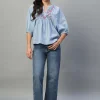 Women Cottonworld Tops & Shirts | Tops & Shirts^Women's Cotton Linen Regular Fit Blouse