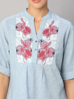 Women Cottonworld Tops & Shirts | Tops & Shirts^Women's Cotton Linen Regular Fit Blouse