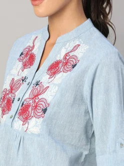 Women Cottonworld Tops & Shirts | Tops & Shirts^Women's Cotton Linen Regular Fit Blouse