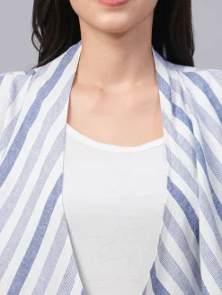 Women Cottonworld Tops & Shirts | Tops & Shirts^Women's Cotton Linen Regular Fit Shrug