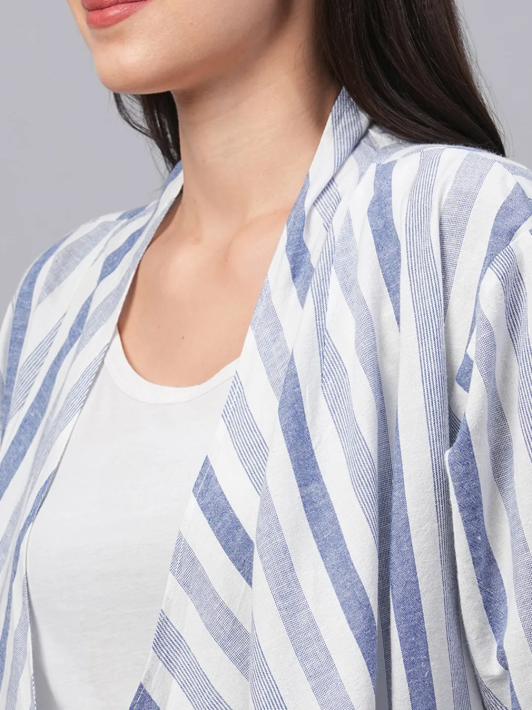 Women Cottonworld Tops & Shirts | Tops & Shirts^Women's Cotton Linen Regular Fit Shrug