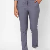 Women Cottonworld Trousers^Women's Cotton Lurex Slim Fit Pant