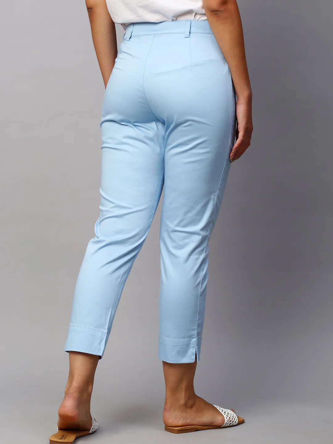Women Cottonworld Trousers^Women's Cotton Lycra Regular Fit Pant