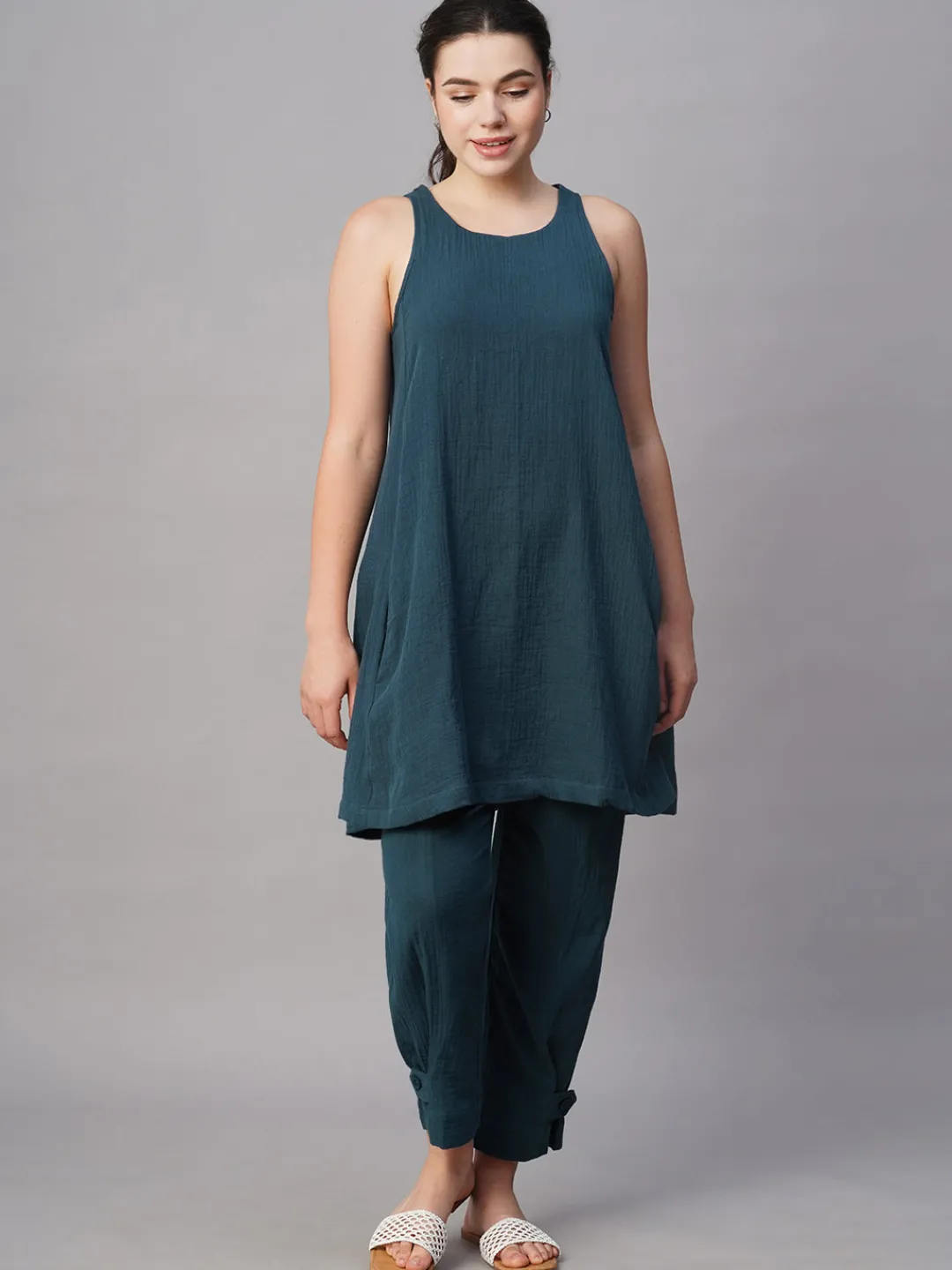 Women Cottonworld Womens Co-Ord Sets^Women's Cotton Regular Fit Kurta