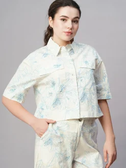 Women Cottonworld Womens Co-Ord Sets^Women's Cotton Regular Fit Blouse