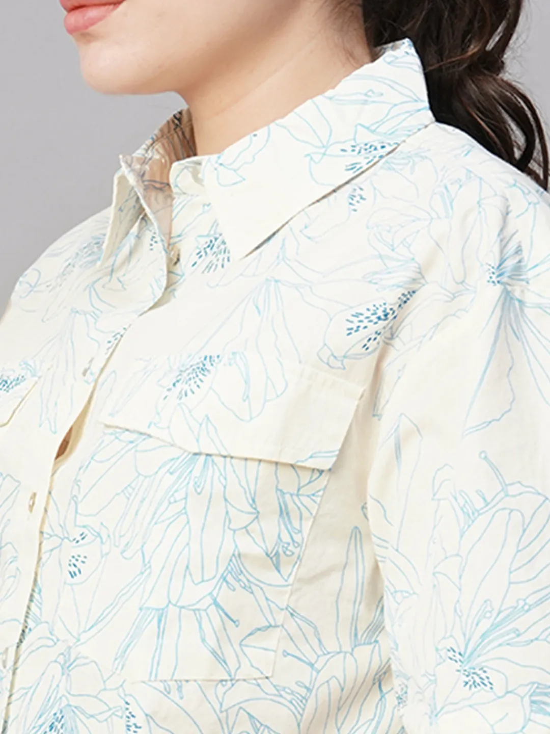 Women Cottonworld Womens Co-Ord Sets^Women's Cotton Regular Fit Blouse
