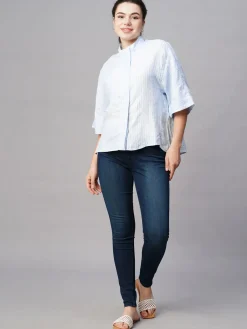 Women Cottonworld Tops & Shirts | Tops & Shirts^Women's Linen Boxy Fit Blouse
