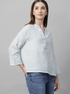 Women Cottonworld Tops & Shirts | Tops & Shirts^Women's Linen Boxy Fit Blouse