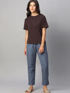 Women Cottonworld Pants | Pants^Women's Linen Cotton Regular Fit Pant