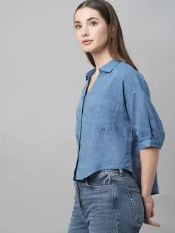 Women Cottonworld Tops & Shirts | Tops & Shirts^Women's Linen Loose Fit Blouse
