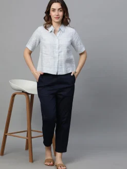 Women Cottonworld Tops & Shirts | Tops & Shirts^Women's Linen Regular Fit Blouse