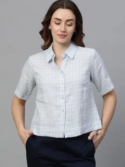 Women Cottonworld Tops & Shirts | Tops & Shirts^Women's Linen Regular Fit Blouse
