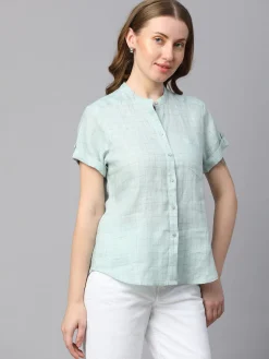 Women Cottonworld Tops & Shirts | Tops & Shirts^Women's Linen Slim Fit Blouse