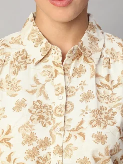 Women Cottonworld Tops & Shirts | Tops & Shirts^Women's 100% Linen Regular Fit Blouse