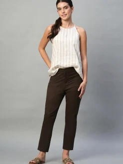 Women Cottonworld Trousers^Women's Cotton Lycra Regular Fit Pant