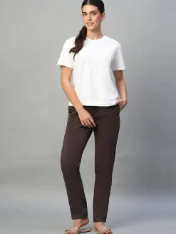 Women Cottonworld Trousers^Women's Cotton Lycra Regular Fit Pant