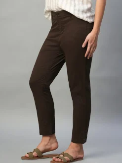 Women Cottonworld Trousers^Women's Cotton Lycra Regular Fit Pant