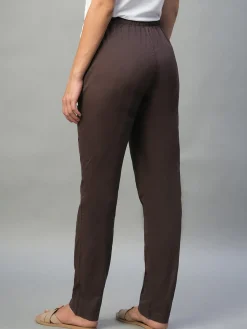 Women Cottonworld Trousers^Women's Cotton Lycra Regular Fit Pant