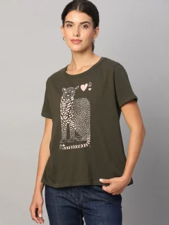 Women Cottonworld Round Neck | Regular Fit^Women's Cotton Regular Fit Tshirt
