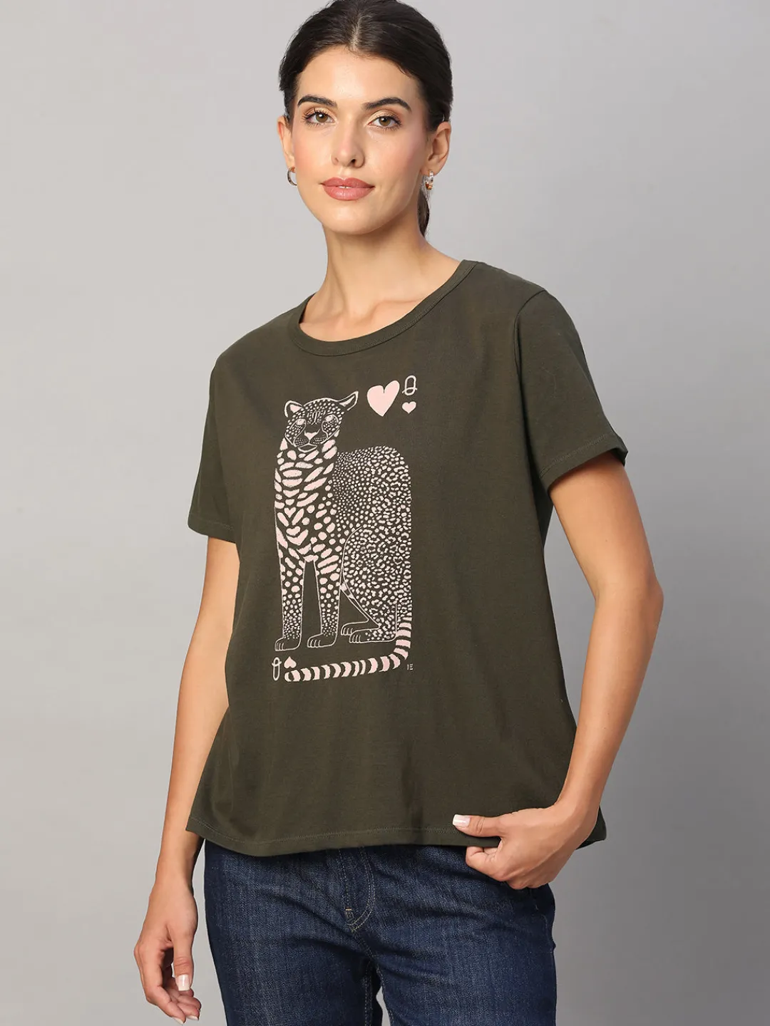 Women Cottonworld Round Neck | Regular Fit^Women's Cotton Regular Fit Tshirt