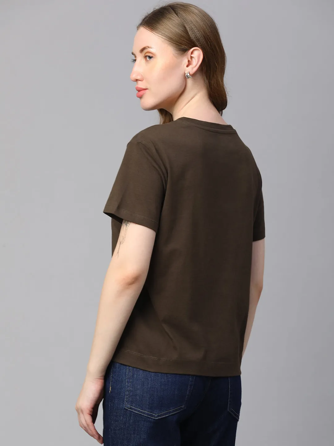 Women Cottonworld Round Neck | Regular Fit^Women's Cotton Regular Fit Tshirt