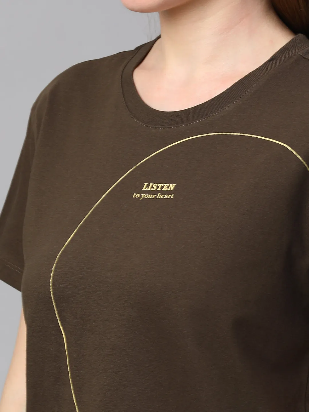 Women Cottonworld Round Neck | Regular Fit^Women's Cotton Regular Fit Tshirt