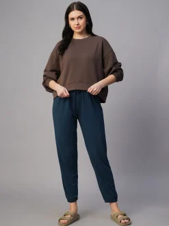 Women Cottonworld Women | Round Neck^Women's Organic Cotton Regular Fit Sweatshirt