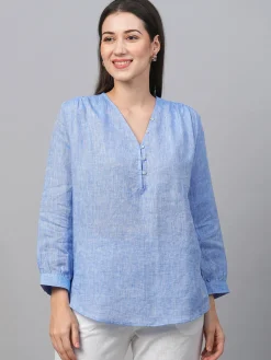 Women Cottonworld Tops & Shirts | Tops & Shirts^Women's Linen Loose Fit Blouse