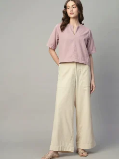 Women Cottonworld Culottes^Women's Corduroy 100% Cotton Regular Fit Culotte