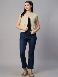 Women Cottonworld Jackets^Women's Corduroy 100% Cotton Boxy Fit Jacket