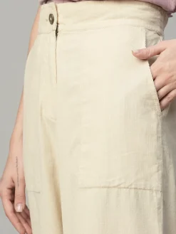 Women Cottonworld Culottes^Women's Corduroy 100% Cotton Regular Fit Culotte
