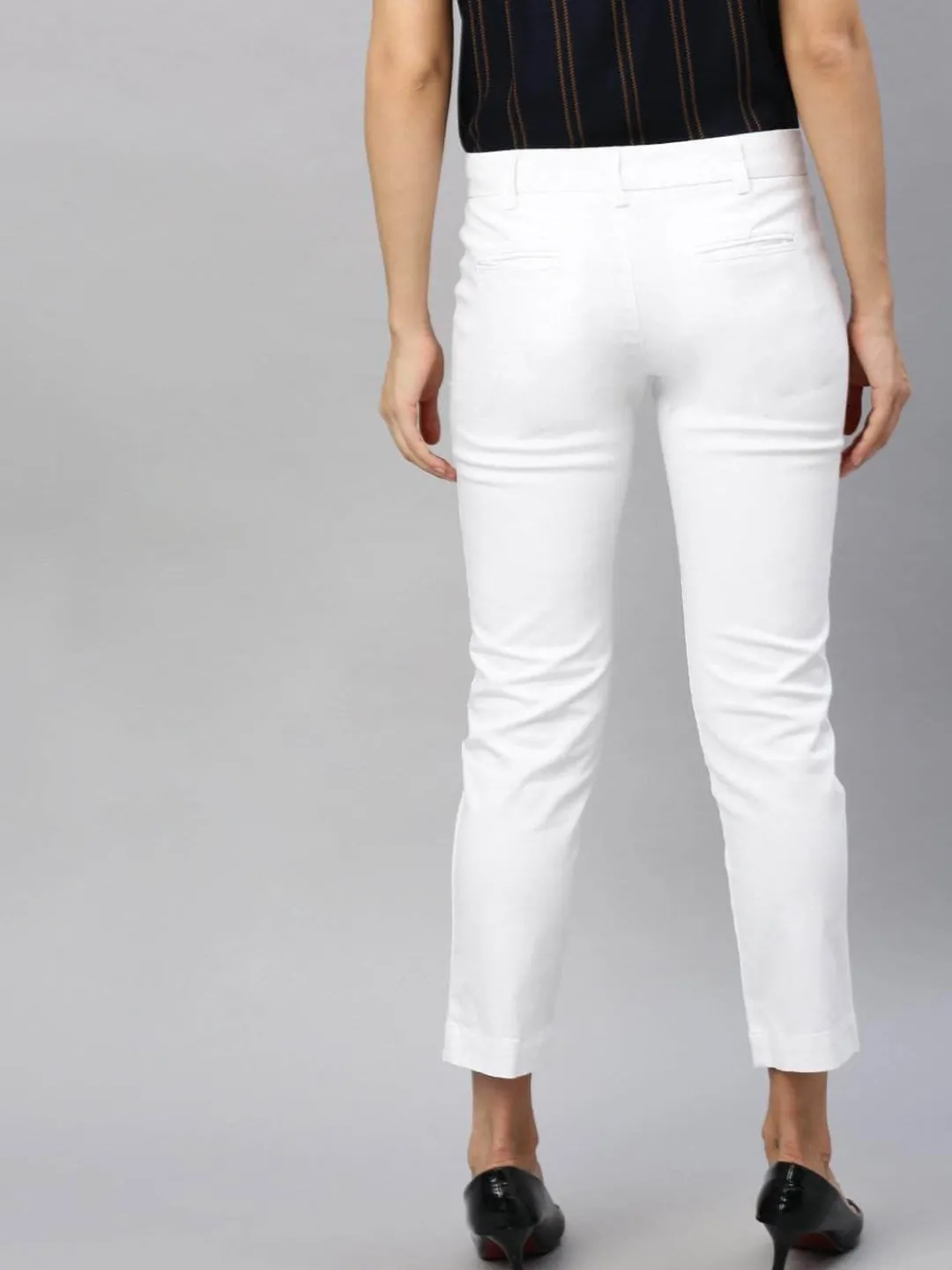 Women Cottonworld Trousers^Women's Cotton Lycra Regular Fit Pant