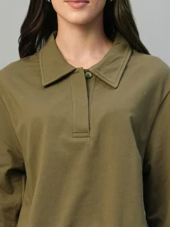 Women Cottonworld Regular Fit^Women's Cotton Elastane Regular Fit Tshirt
